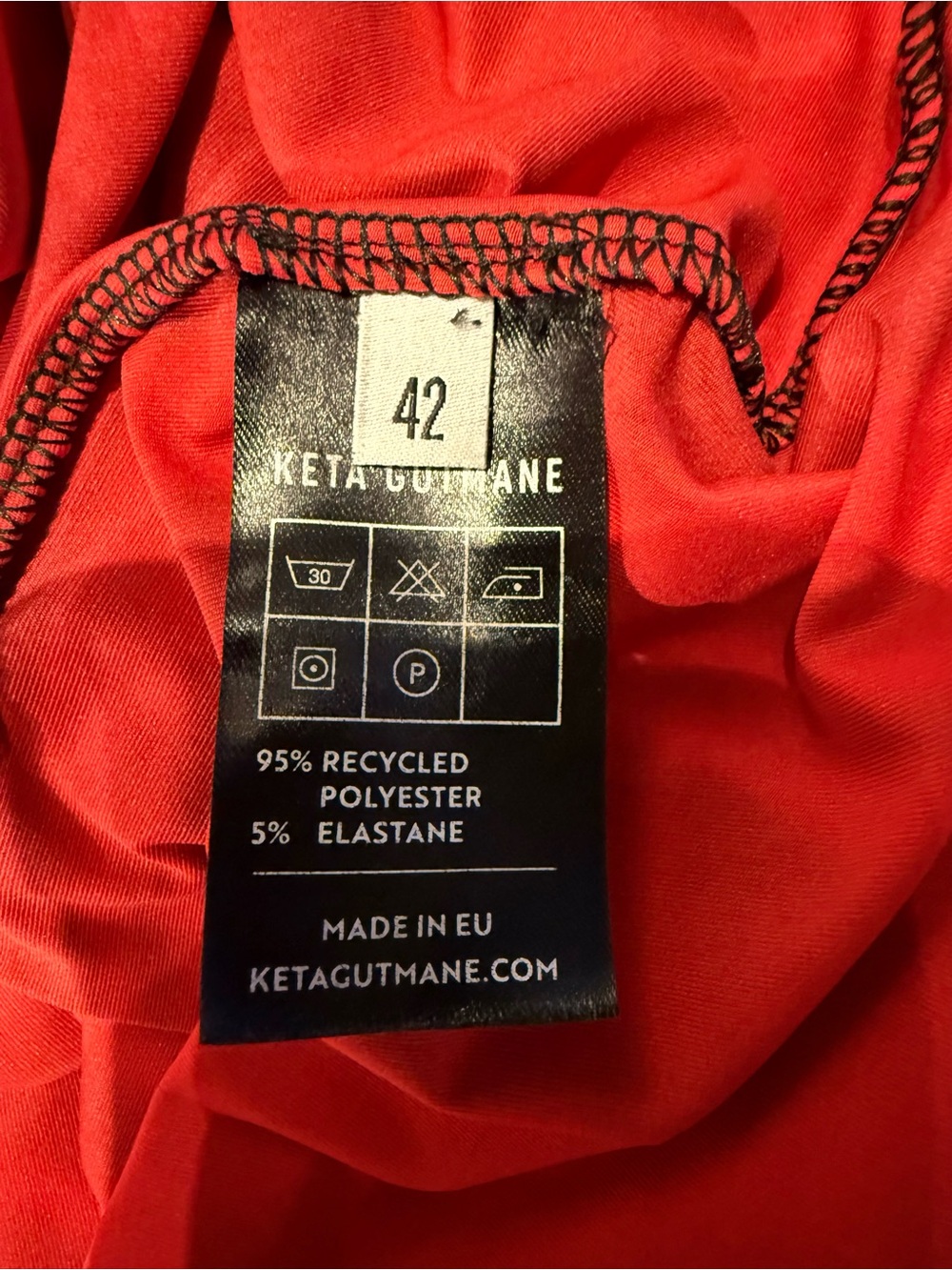 KETA GUTMANE Red Wetlook Maxi Dress - Picture 5 of 7